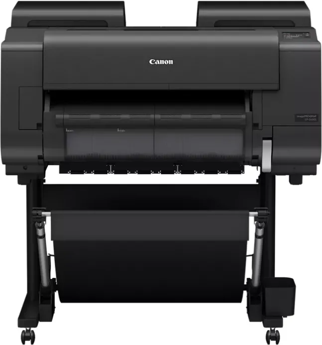 Plotter Canon GP-2600S A1 24", 7 culori, Rezolutie printare: 2,400 x 1,200 dpi, 18.432 de duze (MBK/C/M/Y/O: 1536 de duze x2, PBK/GY: 1536 de duze x1)