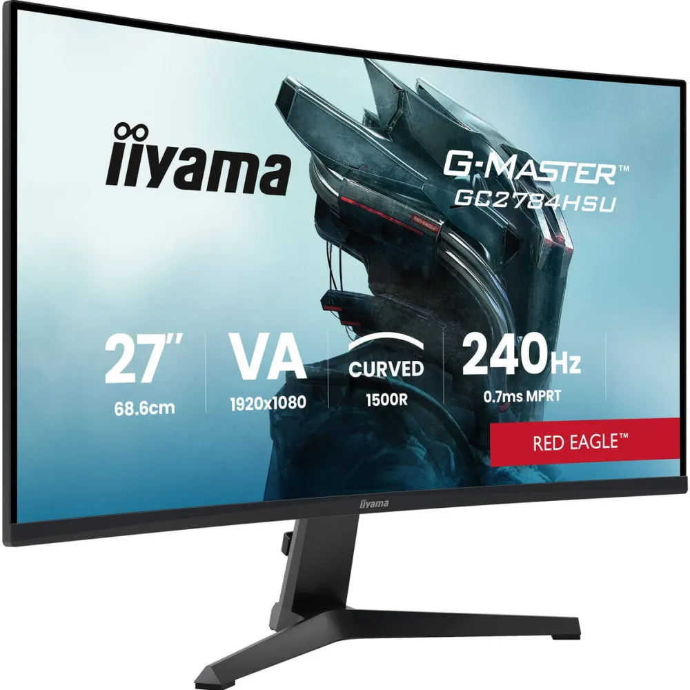 Monitor IIyama G-Master GC2784HSU-B1 (68.6 cm (27 inches), black, FullHD, Curved, Free-Sync Premium, USB hub, 240Hz panel)