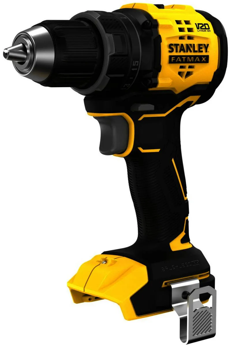 STANLEY cordless drill (SFMCD714B-XJ), 18 volts (black/yellow, without battery and charger)