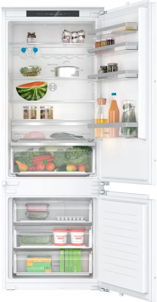 BOSCH Combina frigorifica Incorporabila KBN96VFE0, 383 l, No Frost, VitaFresh, Iluminare LED, Clasa E, H 194 cm