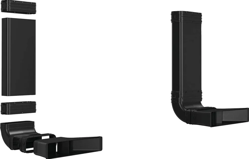 Set conducte recirculare BOSCH HEZ9VDKR2 cu cot L 6 piese negru