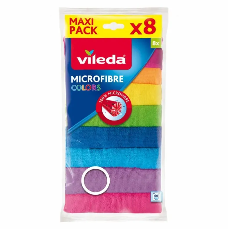 VILEDA Microfibre Laveta Culori 8 buc