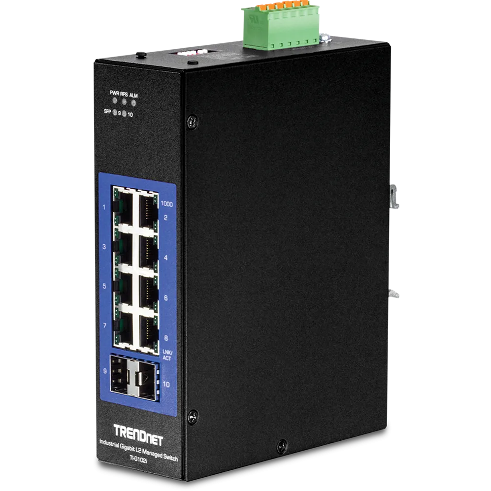 TRENDnet Industrie 10 Port Gbit L2 Managed DIN-Rail