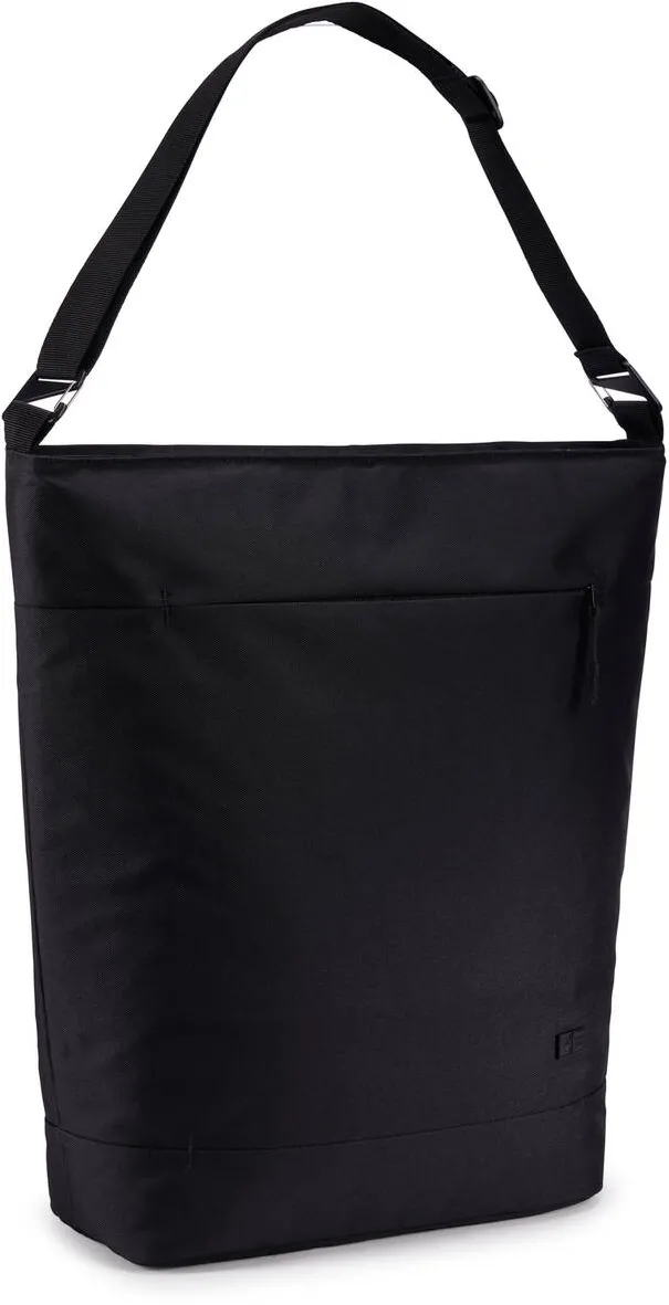 Geanta Case Logic Invigo pentru notebook de max 15.6 inch, convertibila,1 compartiment, buzunar frontal, waterproof, nylon, Black