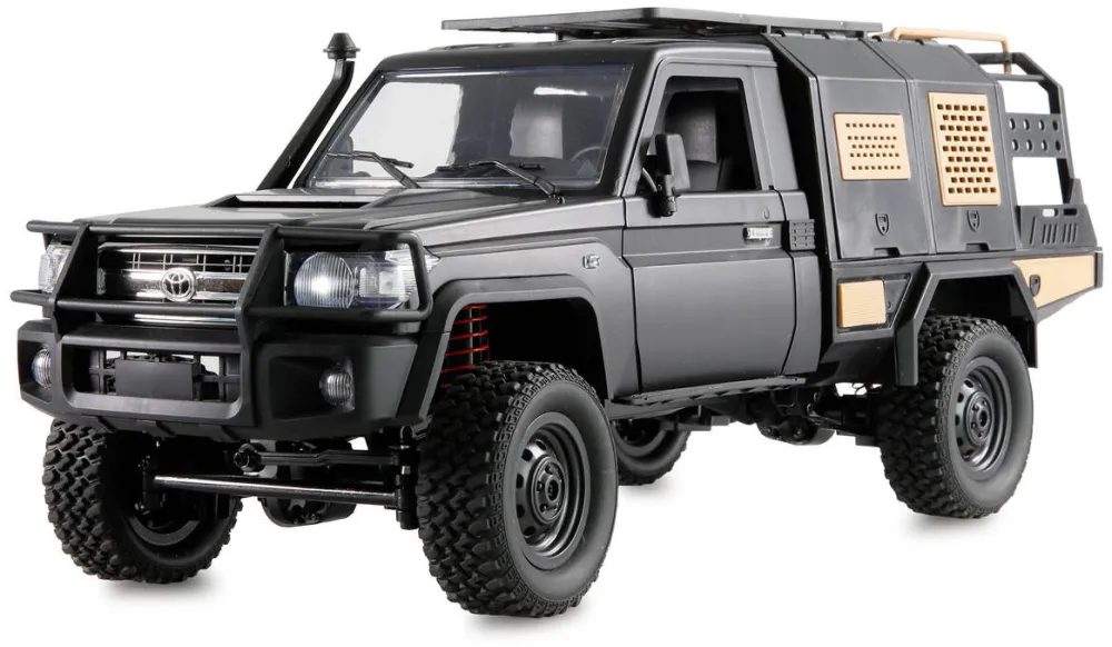 Masina AMEWI Masina RC cu telecomanda Toyota Land Cruiser, Lungime 37 cm, Scara 1:12, 2.4Ghz, Lumini LED fata/spate, Reglaj fin directie si acceleratie, 14+
