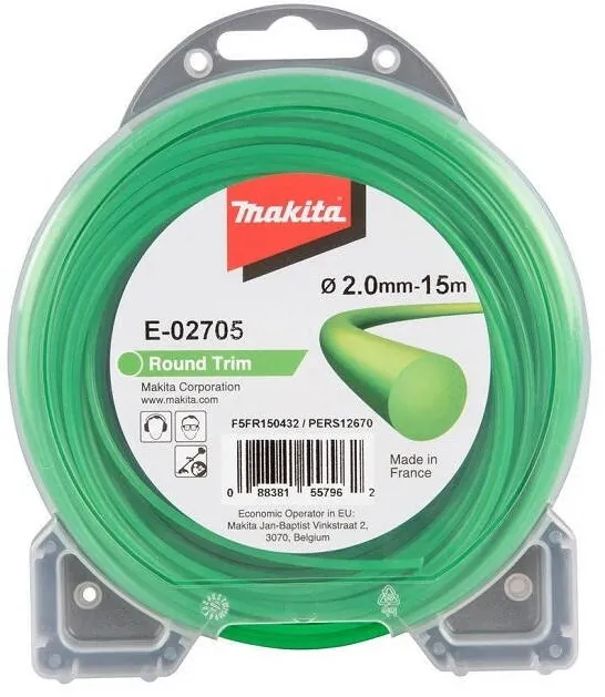 Makita Fir nylon, rotund, verde, 2.0 mm/15 m