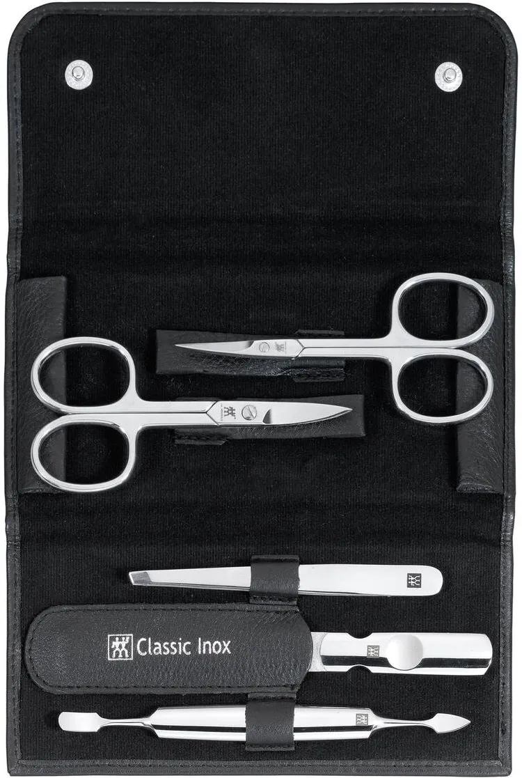 ZWILLING Set 5 piese inox, etui piele neagra - Classic Inox