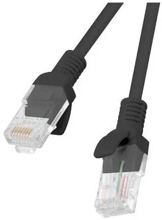 Set 10 cabluri patchcord LANBERG PCU5-20CC-0025-BK RJ45 cat. 5e UTP 0.25 m negru
