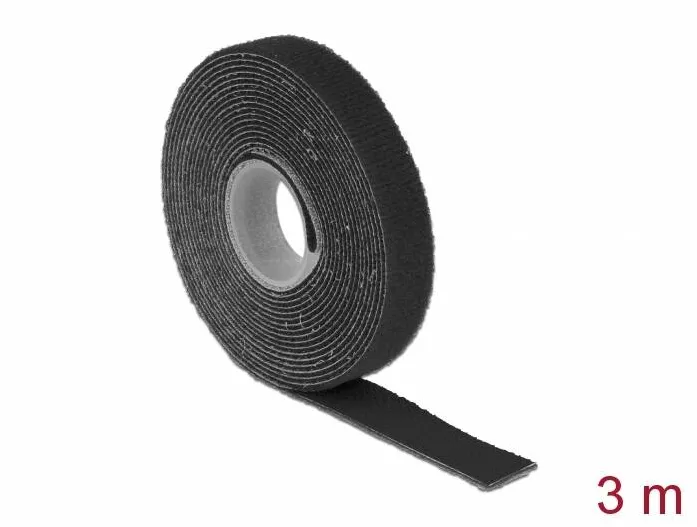 Modding PC DELOCK Banda velcro pe rulou L 3 m x l 13 mm, neagra
