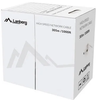 LANBERG Cablu UTP CAT.5E 305M WIRE CU Gri FLUKE