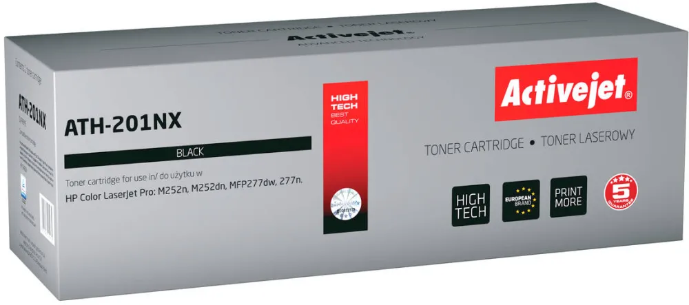 Toner imprimanta ACTIVEJET COMPATIBIL ATH-201NX for HP printer; HP 201X CF400X replacement; Supreme; 2800 pages; black