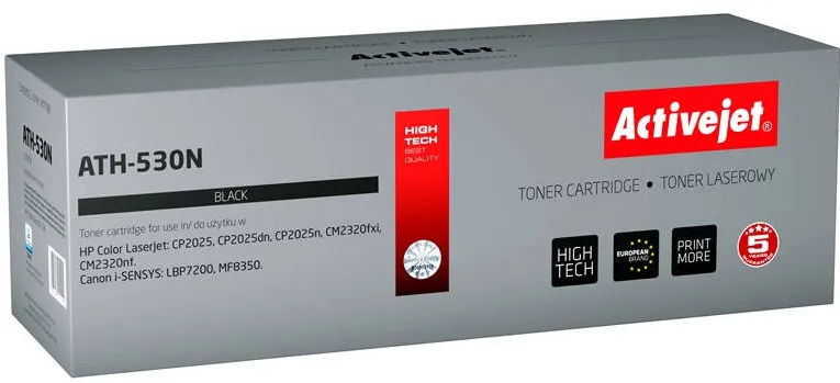 Toner imprimanta ACTIVEJET COMPATIBIL ATH-530N for HP printer; HP 304A CC530A, Canon CRG-718B replacement; Supreme; 3800 pages; black
