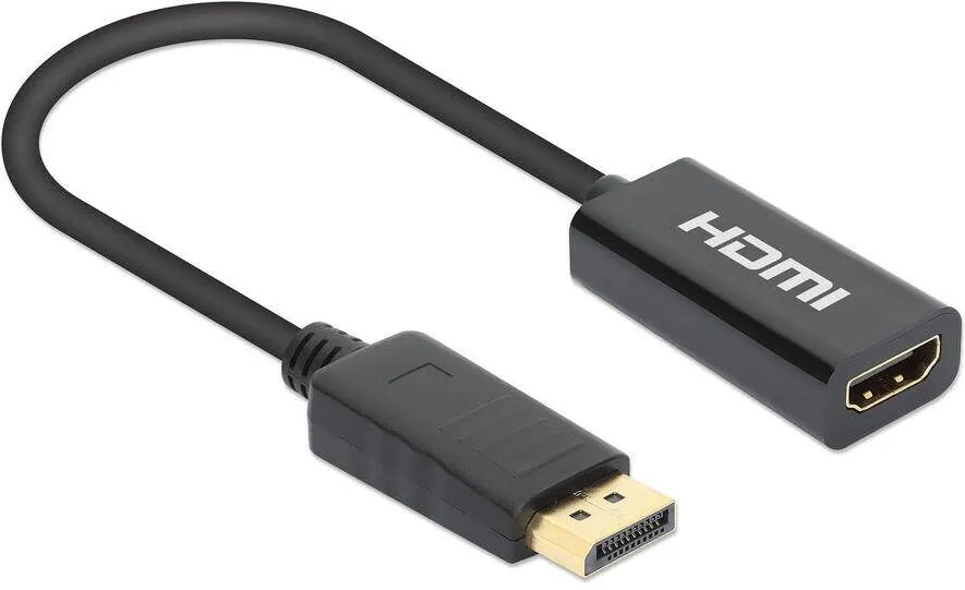 Adaptor MANHATTAN Activ DisplayPort la HDMI 4K@60Hz Negru