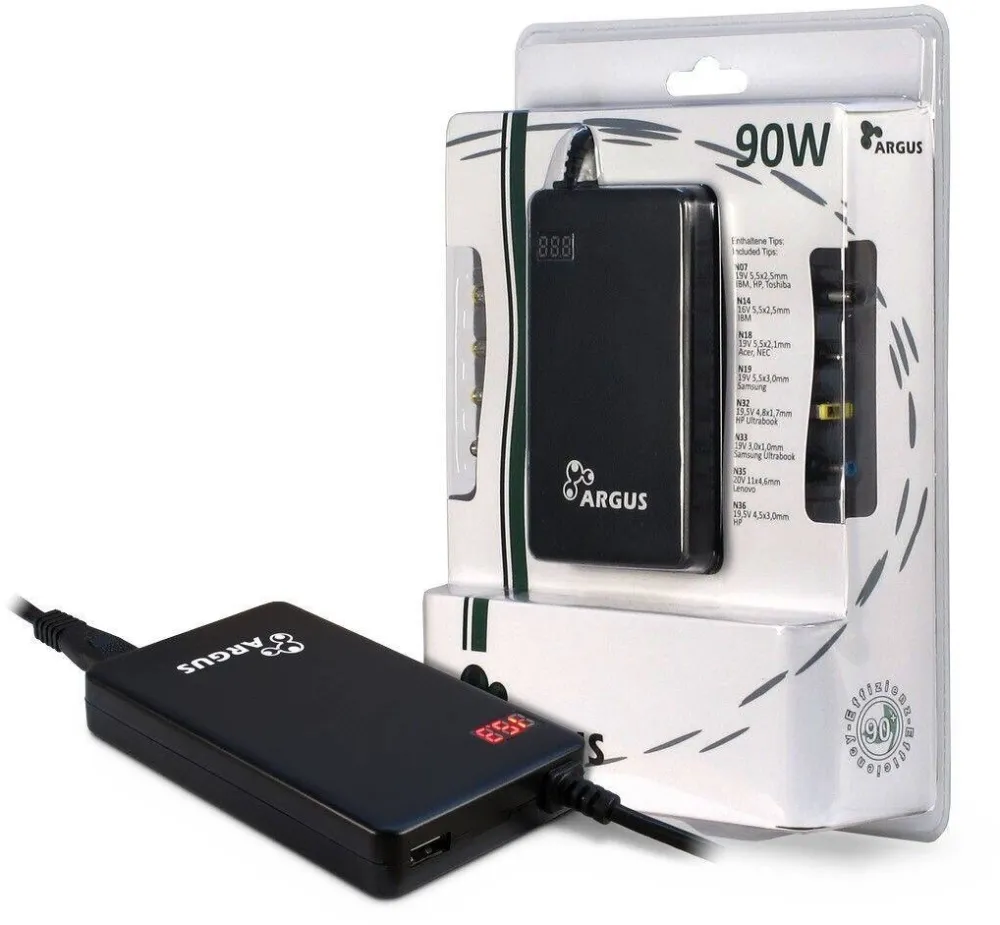 Alimentator Laptop Inter-Tech 90W Argus NB-90SA m. 8Tips