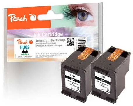 Cartus Compatibil Peach Inlocuitor Pentru HP Nr.302 0B319611 schwarz Twinpack
