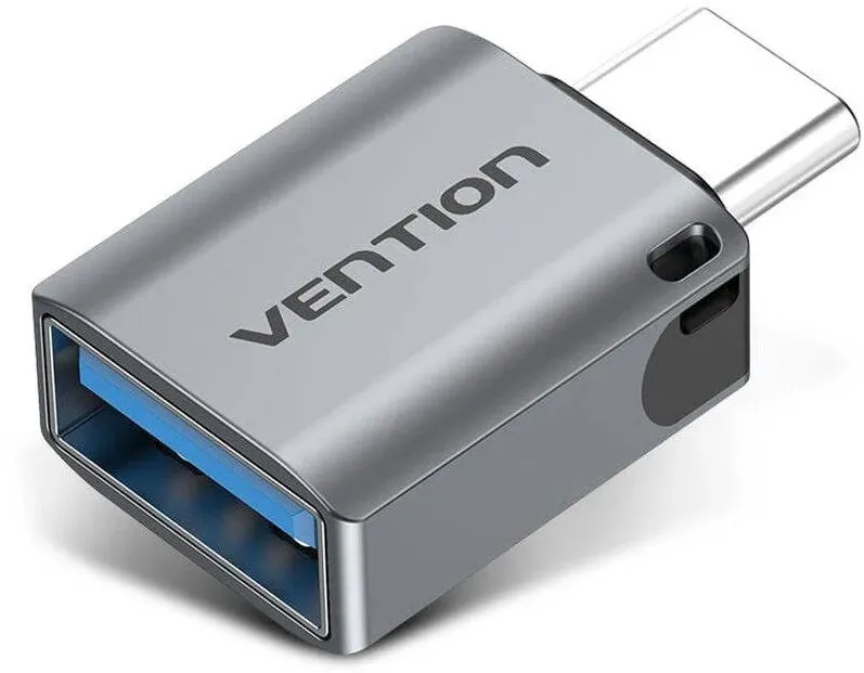 Adaptor Vention 1x USB-C Male - 1x USB 3.2 gen 1 Female, Gri