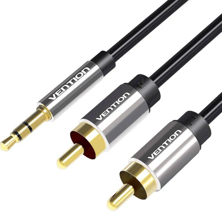 Vention Kabel audio 3,5mm do 2x RCA Vention BCFBI 3m czarny