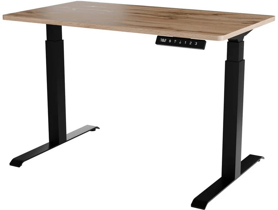 Birou Gaming Cama MEBLE Desk with electric height adjustment MOON 121x67x72-120 black/tan
