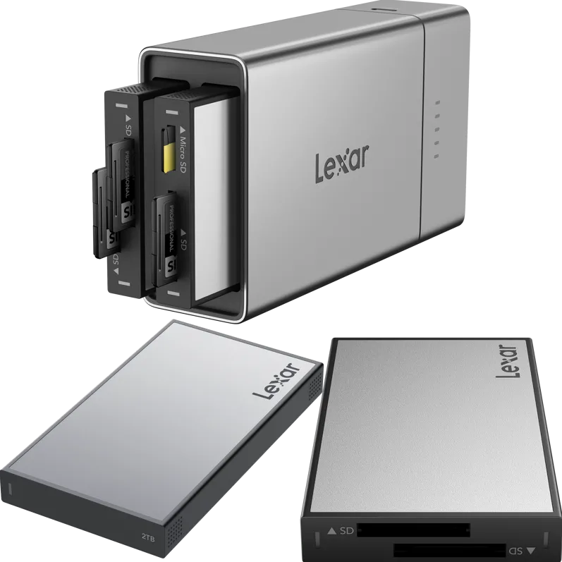 Docking Station Lexar Professional Workflow Go I with Dual SD reader and 2TB SSD