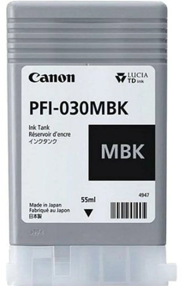 Cartus Imprimanta Canon Cartus cerneala canon pfi-030mbk matte black capacitate 55ml pentru canon imageprograf ta-20 imageprograf ta-30