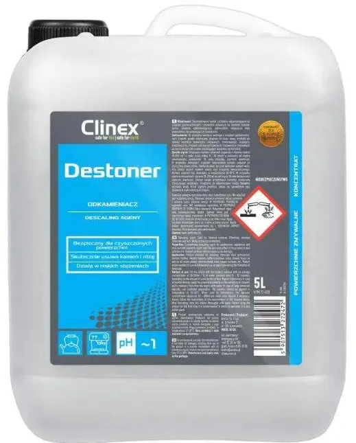 Clinex Destoner, 5 litri, solutie pentru curatarea depunerilor de calcar, pt. aparate electrocasnice