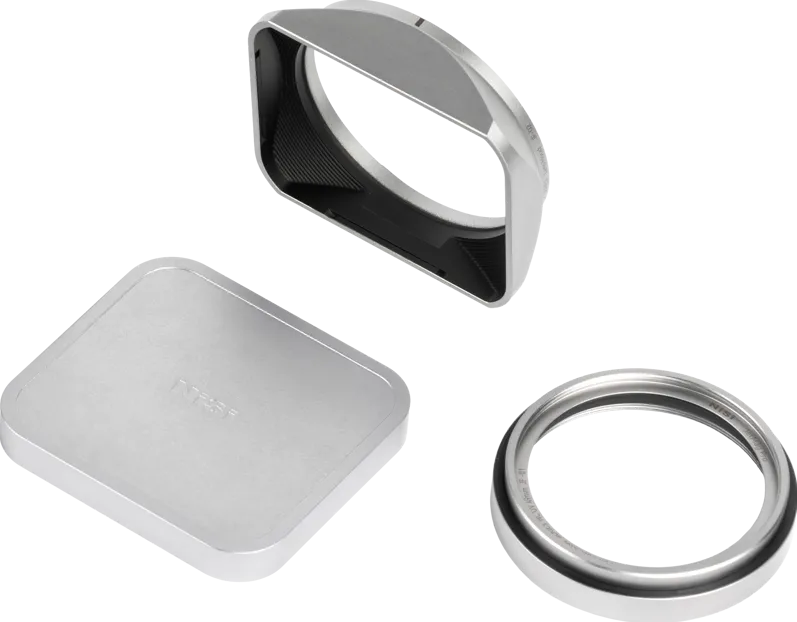 Parasolar si capac filtru UV NISI JetMag Pro pentru Fuji seria X100 argintiu