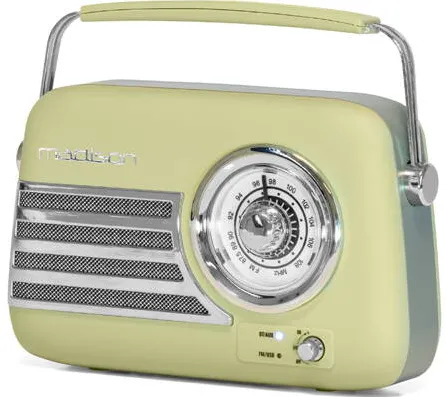 Madison RADIO FM PORTABIL NOSTALGIA 15W CU FUNCTIE BLUETOOTH/AUX -OLIVE