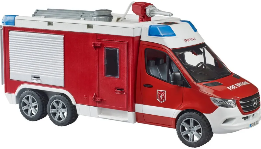 Masina BRUDER Mercedes Benz Sprinter fire rescue vehicle (including light + sound module)