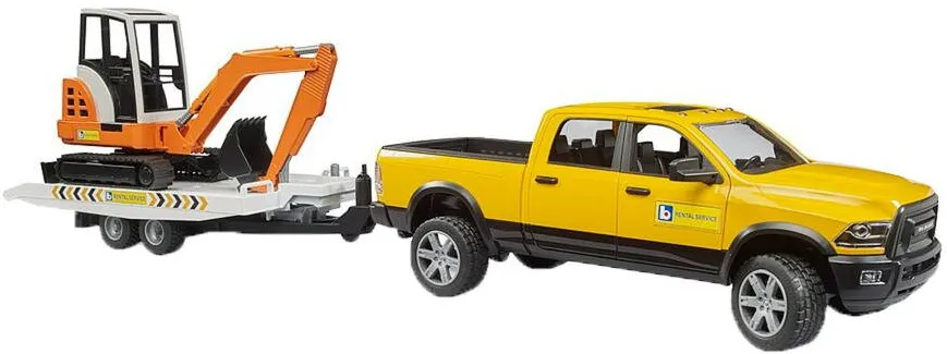 Masina BRUDER RAM Rental Service with mini excavator