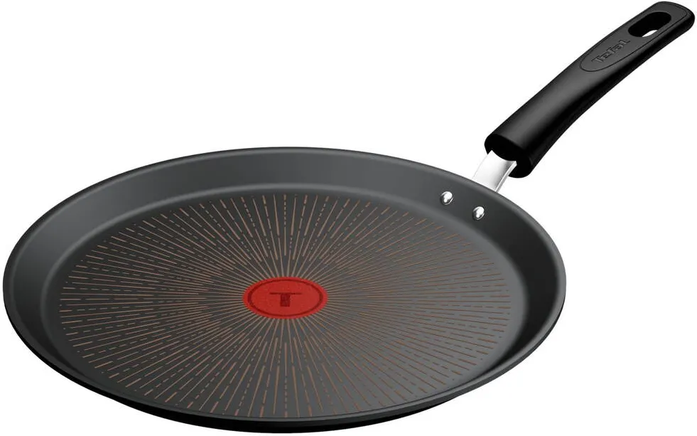TEFAL Tigaie de clatite Tefal Excellence, 28 cm, inductie, invelis antiaderent, indicator Thermo-Signal, aluminiu, negru