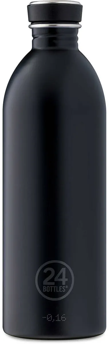 24Bottles Sticla 24Bottles Urban Bottle Stone Finish Negru Tuxedo 1L