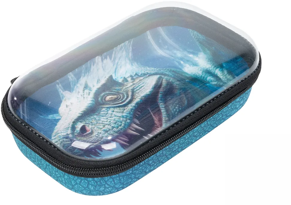 Zip..it Penar cu fermoar ZIPIT Clear Top Storage Box - Dinosaur