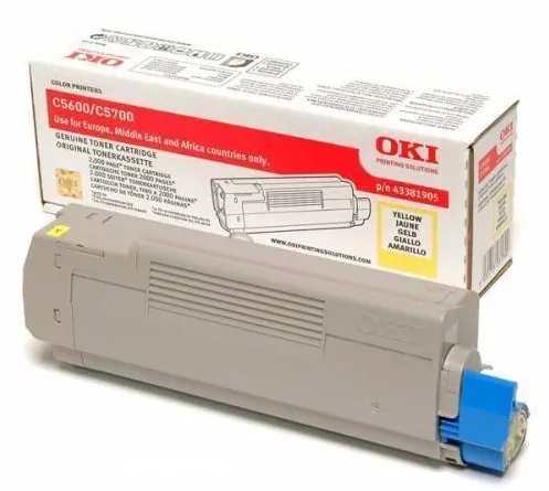 Toner imprimanta OKI YELLOW 43381905 2K ORIGINAL OKI C5600N