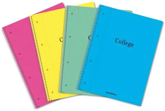 Aurora Caiet cu spirala, A4, 80 file - 70g/mp, 4 perforatii, coperta PP, Aurora College - matematica