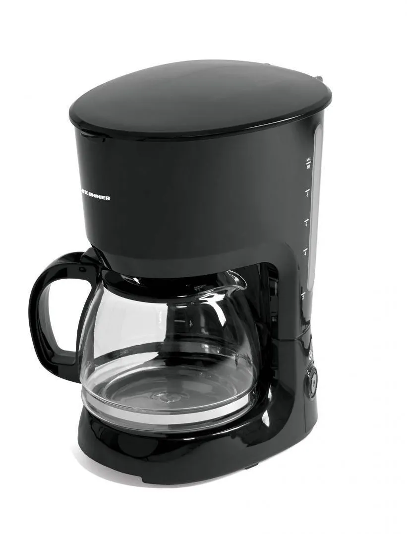 Cafetiera HEINNER HCM-750BK, putere: 750W, capacitate: 1.25L, filtru si port-filtru detasabile si lavabile, functie mentinere la cald, functie anti-picurare, protectie impotriva functionarii fara apa, culoare: negru