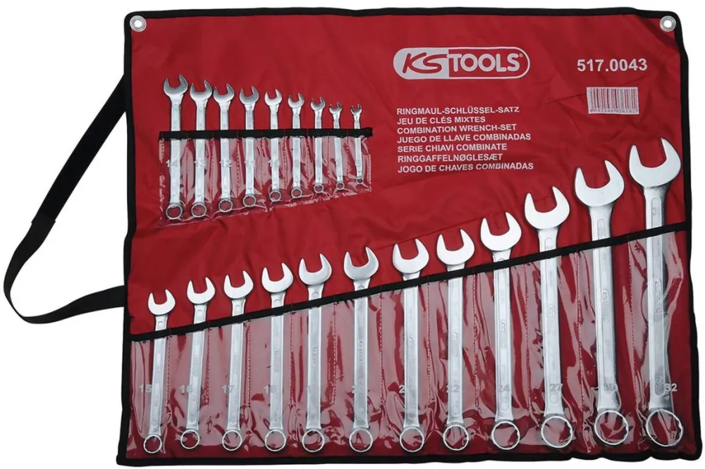 KS Tools Ring Cheie-Set angled 21-pieces 6-32mm 517.0043
