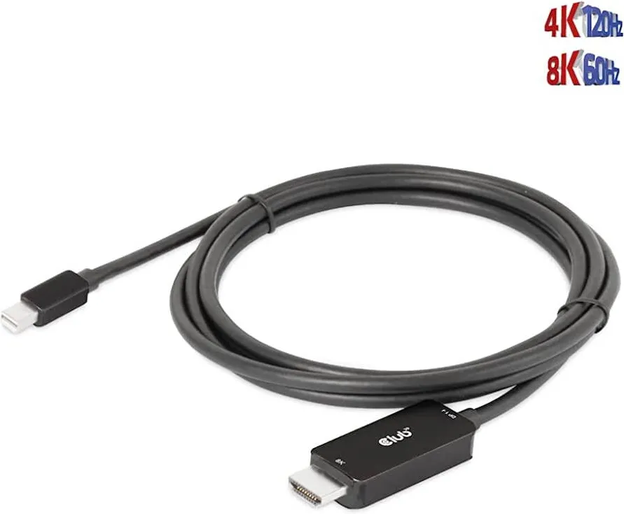 CLUB 3D Cablu MiniDP 1.4 > HDMI 1,8m 8K60Hz St/St