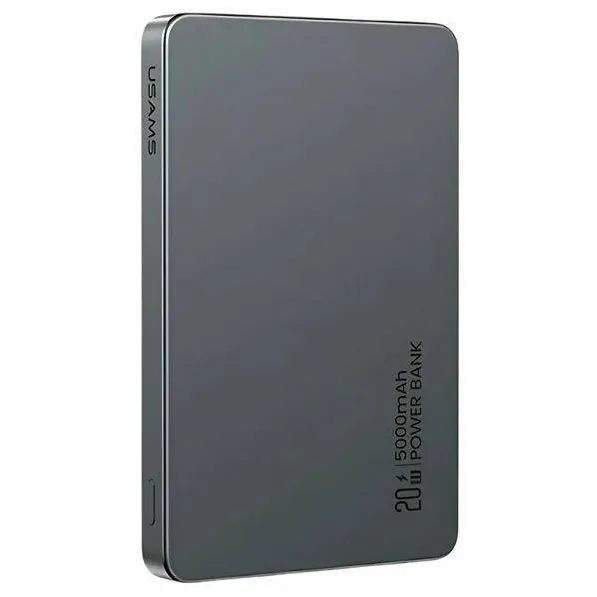 Baterie Externa USAMS 5000mAh 20W Induction Magsafe grey