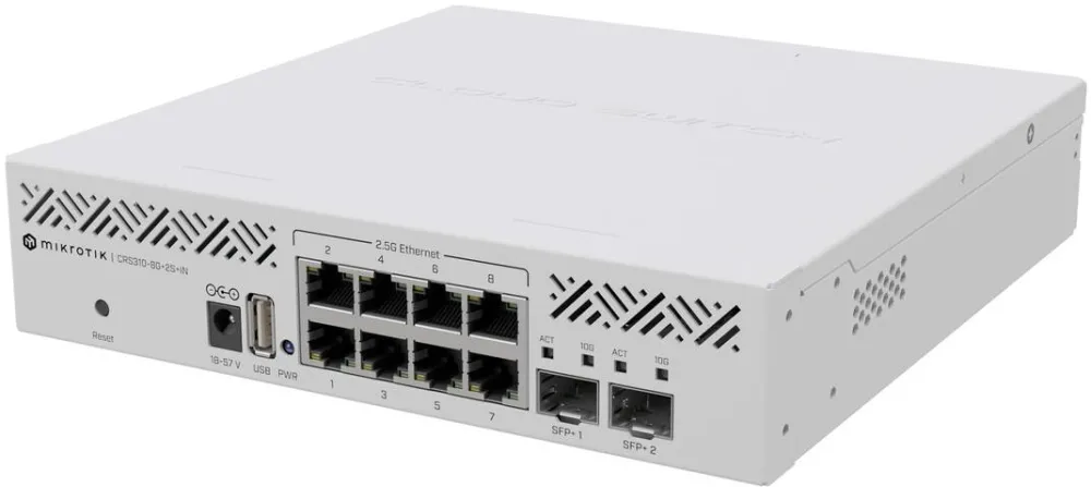MIKROTIK CRS310-8G+2S+IN 10p Managed 2.5G/Multigigabit/10G Switch