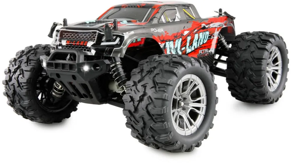 Masina AMEWI Masinuta Amewi M-Land MonsterTruck 1:16, 4WD, viteza maxima 48 km/h, LED, rosu