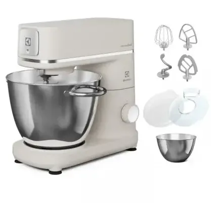 ELECTROLUX Robot de bucatarie E6KM1-4OWT, 1200W, 10 trepte, 2 boluri inox, iluminare LED – Organic White