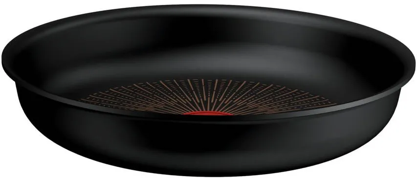 TEFAL Tigaie Tefal Ingenio Excellence+, 24 cm, inductie, invelis antiaderent, indicator Thermo-Signal, tehnologie FUSION CORE, aluminiu, negru