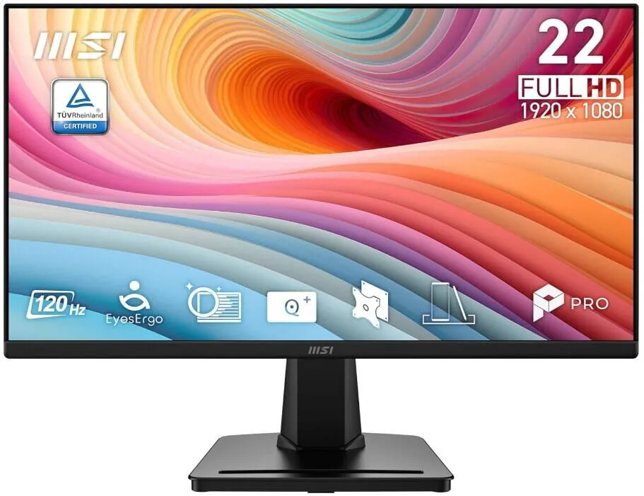 Monitor MSI VA LED MSI 21.45" PRO MP225 E12VL, Full HD 1920 x 1080, VGA, HDMI, 120 Hz, 1 ms Negru