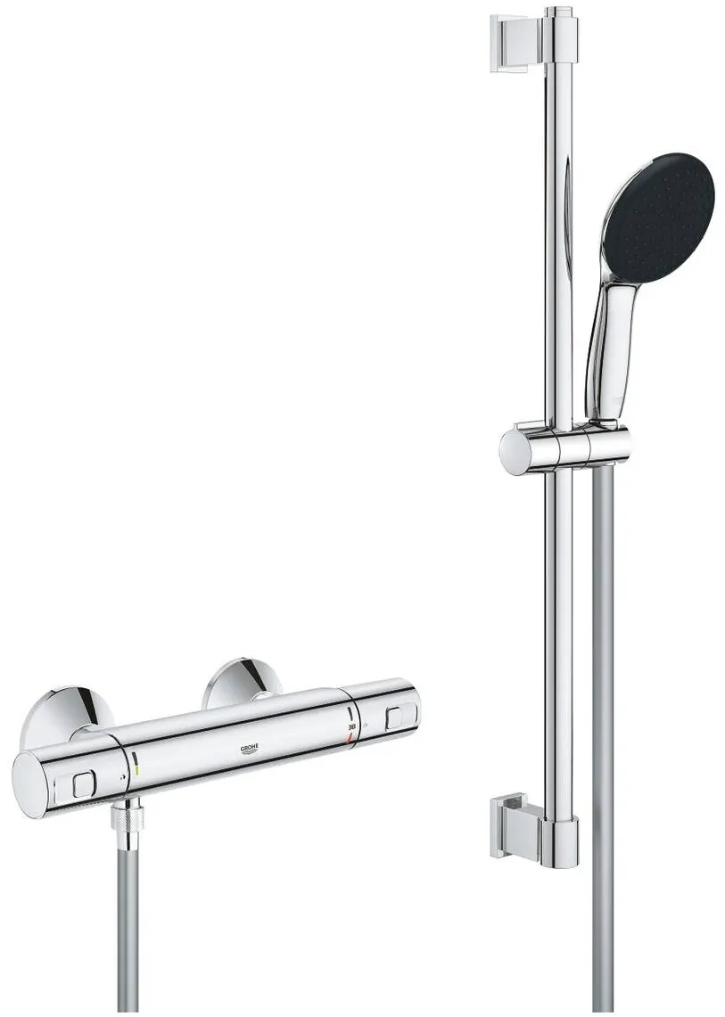 Grohe Baterie dus Precision Start 34597001, aparenta, termostat, coloana dus, 600 mm, crom