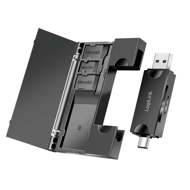 Card Reader Logilink USB 3.2 Gen1, CR0049, SD si microSD, stocare carduri, 9.5x6.2x0.55cm