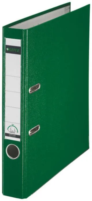 Leitz Biblioraft A4, plastifiat PP/paper, margine metalica 52 mm, Leitz 180 - verde