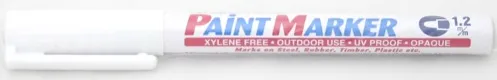 Artline Marker cu vopsea Artline 440XF, corp metalic, varf rotund 1.2mm - alb