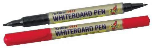 Artline Marker pentru tabla de scris Artline 541T, doua capete - varfuri rotunde 0.4mm/1.0mm - rosu