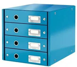 Leitz Suport cu 4 sertare, din carton laminat, LEITZ Click & Store - albastru