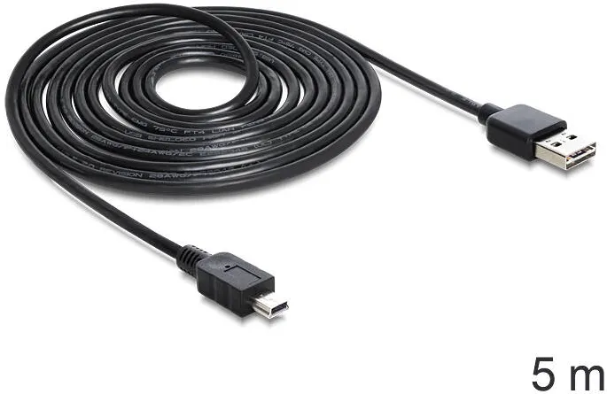 DELOCK 83365, EASY-USB - USB cable - mini-USB Type B to USB - 5 m